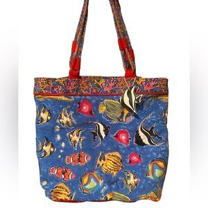 Anna Ormsby Fish Tote Purse Beach Bag Purse Tropical Fish